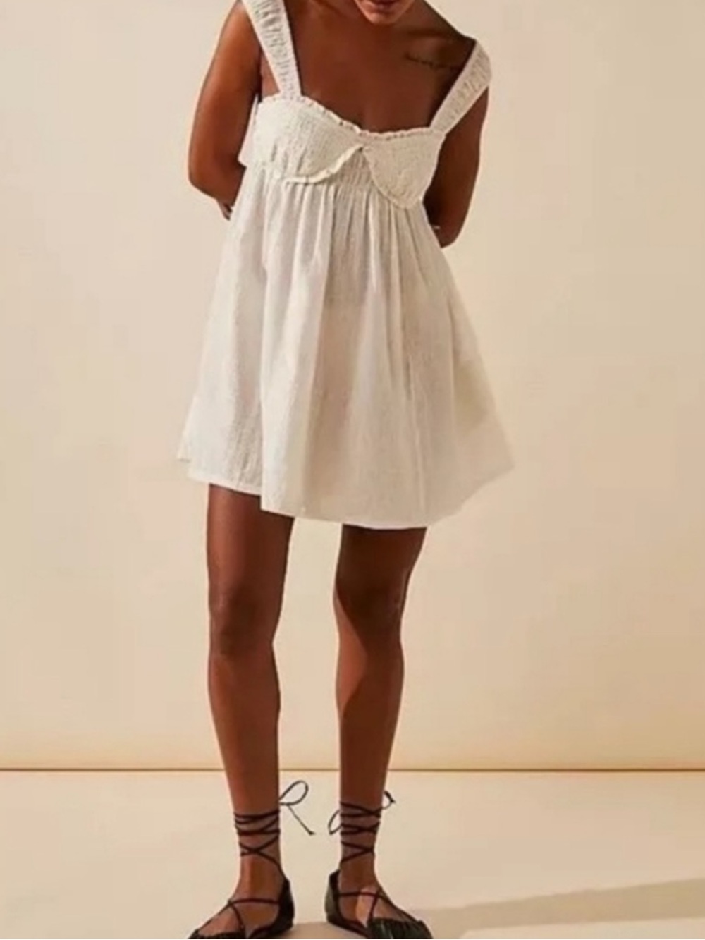 Free People White Mini Dress